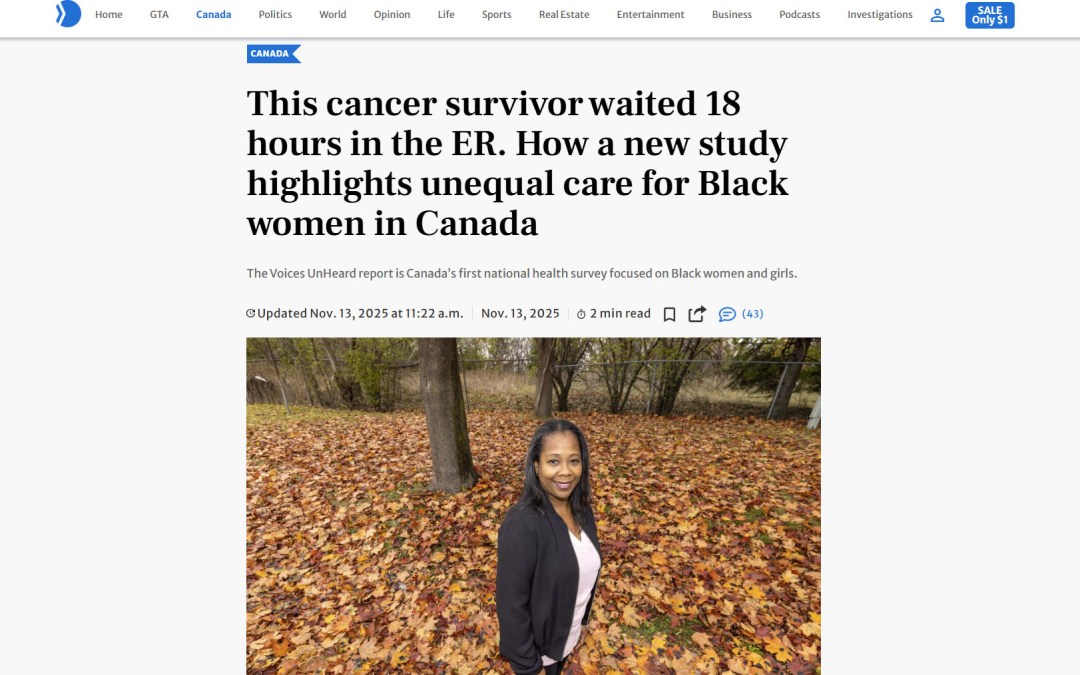 This cancer survivor waited 18 hours in the ER. How a new study highlights unequal care for Black women in Canada